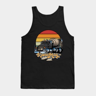 Keep on Mixin’ Retro Concrete Cement Mixer Truck Cartoon Tank Top